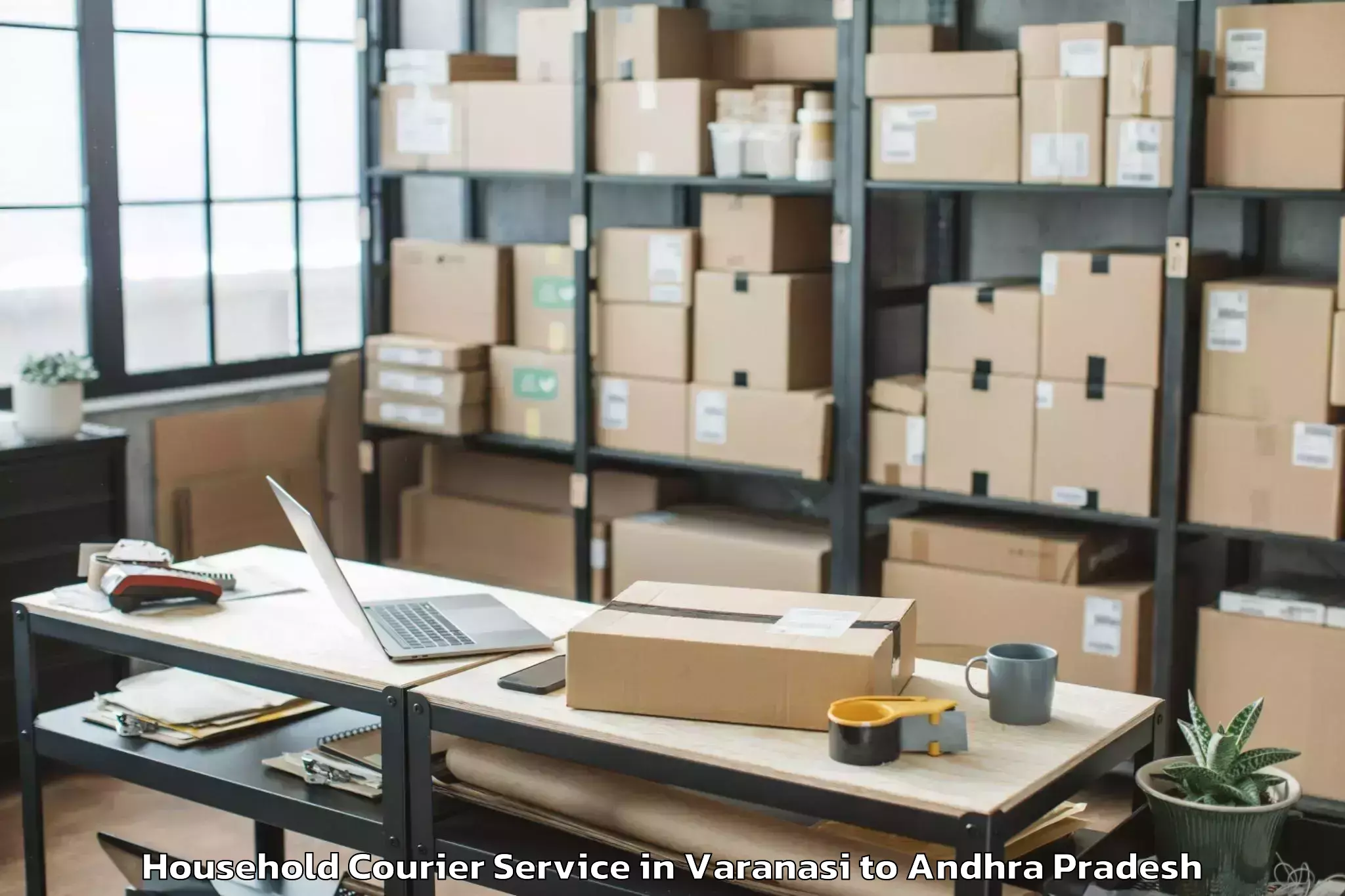 Book Varanasi to Vadlamudi Household Courier